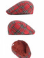 ieftine Pălării Bărbați-Bărbați Pălărie Beretă Bască Flat Stradă Zilnice Sfârșit de săptămână Buzunar reglabil Imprimeu Plisat Portabil Confort Modă Roșu-aprins