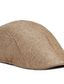 billige Hatter til herrer-Herre Hatt Baret Hat Flat lue Gate Hverdag Helg Ren Farge Ren farge Bærbar Komfort Mote Svart