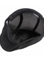 ieftine Pălării Bărbați-Bărbați Pălărie Beretă Bască Flat Stradă Zilnice Sfârșit de săptămână Plasă Culoare pură Portabil Confort Modă Negru