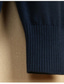 billiga cardigan tröja för män-Herr Tröja Kofta Sticka Knapp Stickat Ensfärgat V-hals Vintagestil Kläder Vinter Höst Rödbrun Svart M L XL