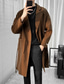 cheap Men&#039;s Jackets &amp; Coats-Men&#039;s Coat Winter Peacoat Wool Overcoat Double Breasted Regular Slim Fit Warm Solid Colored Fall Long Sleeve Thick Classic Trench Coat Office Daily Work
