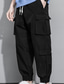 preiswerte Cargohosen-Herren Cargohose Cargohosen Jogginghose Jogger Hose Hosen Arbeitshose Freizeithose Kordelzug Elastische Taille Multi Pocket Glatt Komfort Atmungsaktiv In voller Länge Täglich Ausgehen Strassenmode