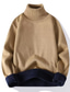 cheap Men&#039;s Pullover Sweater-Men&#039;s Pullover Ribbed Knit Cropped Knitted Solid Color Turtleneck Keep Warm Modern Contemporary Work Daily Wear Clothing Apparel Spring &amp;  Fall Camel Wine M L XL / Long Sleeve / Long Sleeve / Weekend
