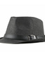 ieftine Pălării Bărbați-Bărbați Pălărie Clop Stradă Zilnice Sfârșit de săptămână Împletit Culoare pură Portabil Confort Respirabil Modă Negru