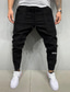 cheap Chinos-Men&#039;s Joggers Trousers Chinos Casual Pants Drawstring Elastic Waist Solid Color Daily Streetwear Black