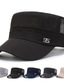 cheap Men&#039;s Hats-Men&#039;s Hat Baseball Cap Flat Cap Trucker Hat Outdoor Daily Adjustable Buckle Pure Color Portable Breathable Black