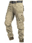 cheap Cargo Pants-Men&#039;s Cargo Pants Joggers Trousers Elastic Waist Multi Pocket Rib Hem Solid Color Comfort Breathable Daily Streetwear Cotton Blend Fashion Classic Green Wine Micro-elastic
