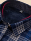 billiga Formella skjortor-herrskjorta fleeceskjorta grafiska tryck turndown blå fuchsia kungsblå mörkgrå marinblå utomhus gata långärmad button-down kläder kläder mode bekvämt