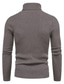 cheap Men&#039;s Pullover Sweater-Men&#039;s Turtleneck Sweater Pullover Ribbed Knit Cropped Knitted Solid Color Turtleneck Keep Warm Modern Contemporary Work Daily Wear Clothing Apparel Winter Spring &amp;  Fall Black Khaki M L XL / Weekend
