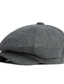 billige Hatter til herrer-Herre Hatt Baret Hat utendørs Gate Daglig Justerbar spenne Ren farge Vindtett Varm Pustende Svart