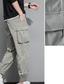 preiswerte Cargohosen-Herren Cargohose Cargohosen Jogginghose Jogger Hose Hosen Arbeitshose Freizeithose Kordelzug Elastische Taille Multi Pocket Glatt Komfort Atmungsaktiv In voller Länge Täglich Ausgehen Strassenmode