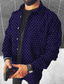 billige Fritidsskjorter-Herre Skjorte Flanell skjorte Skjorte jakke Skotskrutet Aftæpning Blå Brun Mørkegrå Gate Daglig Langermet Klær Mote Grunnleggende Fritid Bekvem