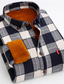 Χαμηλού Κόστους Casual (Καθημερινά) Πουκάμισα-Ανδρικά Φανέλα πουκάμισο Μπουφάν πουκάμισο Παντελόνι Καρό / Τετραγωνισμένο Απορρίπτω Μαύρο Ρουμπίνι Βαθυγάλαζο Χριστούγεννα Δρόμος Κουμπί-Κάτω Ρούχα Βασικό Μοντέρνα Υψηλής Ποιότητας Άνετο