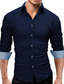 billiga Formella skjortor-Herr Skjorta Solid färg Krage Klassisk krage Vin Svart Vit Marinblå Grön Plusstorlekar Arbete Dagligen Långärmad Kläder Affär