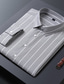Χαμηλού Κόστους Επίσημα πουκάμισα-Ανδρικά Πουκάμισο Επίσημο Πουκάμισο Ριγέ Απορρίπτω Μαύρο Λευκό Ρουμπίνι Θαλασσί Γκρίζο Δουλειά Causal 3/4 Μήκος Μανικιού Κουμπί-Κάτω Ρούχα Μοντέρνα Δουλειά Κύριος