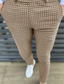 abordables Chino-Homme Chino Pantalon Pantalons de Jogging Pantalon habillé à carreaux Poche Taille elastique Treillis Confort Respirable Toute la longueur du quotidien Vacances Sortie Vêtement de rue à la mode Vert