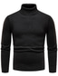 cheap Men&#039;s Pullover Sweater-Men&#039;s Fleece Sweater Pullover Ribbed Knit Cropped Knitted Solid Color Turtleneck Keep Warm Modern Contemporary Work Daily Wear Clothing Apparel Spring &amp;  Fall Black Wine M L XL / Long Sleeve