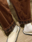 Χαμηλού Κόστους casual παντελόνι-Ανδρικά Κοτλέ παντελόνι Παντελόνια Casual παντελόνι Ελαστική μέση Ισιο πόδι Συμπαγές Χρώμα Άνεση Αναπνέει Πλήρες μήκος Καθημερινά Εξόδου Streetwear Μοντέρνα Κομψό &amp; Μοντέρνο Καφέ Χακί Μικροελαστικό