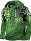 cheap Graphic Hoodies-Men&#039;s Unisex Pullover Hoodie Sweatshirt Yellow Red Blue Brown Green Hooded Graphic Prints Lace up Print Sports &amp; Outdoor Daily Sports 3D Print Designer Casual Boho Spring &amp;  Fall Clothing Apparel