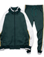 preiswerte Trainingsanzüge für Herren-Herren Trainingsanzug Jogginganzug Grün Blau Grau Schwarz Stehkragen Farbblock Patchwork 2 Teile Sport &amp; Natur Täglich Sport Basic Casual Groß und hoch Herbst Frühling Bekleidung Kapuzenpullover
