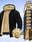 voordelige Gesnoerde stijlen Sweatshirts-Voor heren Hoodie-sweatshirt met rits Sherpa Zwart Wit Wijn Leger Groen Marineblauw Capuchon Effen Kleur Vetoketju Basic Stoer Casual Winter Kleding Hoodies Sweatshirts