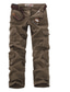 Χαμηλού Κόστους Στρατιωτικά παντελόνια-Ανδρικά Παντελόνια με τσέπες Παντελόνια Παντελόνι αλεξίπτωτου Πολλαπλή τσέπη Μονόχρωμο Πλήρες μήκος Μείγμα Βαμβακιού Καθημερινό Παραλλαγή Χακί Μικροελαστικό