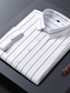 Χαμηλού Κόστους Επίσημα πουκάμισα-Ανδρικά Πουκάμισο Επίσημο Πουκάμισο Ριγέ Απορρίπτω Μαύρο Λευκό Ρουμπίνι Θαλασσί Γκρίζο Δουλειά Causal 3/4 Μήκος Μανικιού Κουμπί-Κάτω Ρούχα Μοντέρνα Δουλειά Κύριος