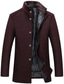 preiswerte Herren-Blazer &amp; -Anzüge-Herren Wintermantel Wollmantel Mantel Freizeitskleidung Ausgehen Winter Herbst POLY warm halten Draussen Oberbekleidung Bekleidung Modisch Warm-Ups Einfarbig Tasche Ständer Einreihiger Verschluss