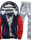 Χαμηλού Κόστους Ανδρικές φόρμες-Ανδρικά Φούτερ με Κουκούλα Φόρμα Φούτερ Fuzzy Sherpa hoodie σακάκι Μπλε τζιν Μαύρο Θαλασσί Κρασί Μπορντώ Με Κουκούλα Συνδυασμός Χρωμάτων Κουρελού 2 τεμάχια Αθλήματα &amp; Ύπαιθρος Streetwear Προβιά