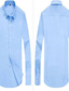 abordables Camisas de vestir-Hombre Camisa Camisa para Vestido Color sólido Cuello Vuelto Negro Azul Piscina Rosa Azul Marino Blanco Trabajo Casual Manga Larga Abotonar Ropa Moda Negocios Hidalgo