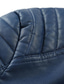 cheap Men’s Furs &amp; Leathers-Men&#039;s Faux Leather Jacket Biker Jacket Daily Wear Work Winter Long Coat Regular Fit Warm Casual Casual Daily Jacket Long Sleeve Pure Color With Belt Navy Blue Black
