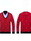 זול סוודר סוודר לגברים-בגדי ריקוד גברים סוודר סוודר סוודר פליסה מצולע לִסְרוֹג סרוג פסים ומשובצים צווארון מתקפל מודרני עכשווי לבוש יומיומי ליציאה ביגוד חורף סתיו פול אדום L XL XXL