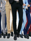 Χαμηλού Κόστους casual παντελόνι-Ανδρικά Παντελόνια Casual παντελόνι Ισιο πόδι Σκέτο Άνεση Αναπνέει Πλήρες μήκος Μοντέρνα Καθημερινό Αζούρ Μαύρο Μικροελαστικό