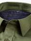 cheap Dress Shirts-Men&#039;s  Dress Shirt Fleece Shirt Turndown Light Purple Green Black Navy Blue Light Blue Outdoor Work Long Sleeve Button-Down Clothing Apparel Fashion Business Breathable Comfortable