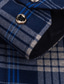 billiga Formella skjortor-herrskjorta fleeceskjorta grafiska tryck turndown blå fuchsia kungsblå mörkgrå marinblå utomhus gata långärmad button-down kläder kläder mode bekvämt