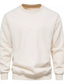 cheap Basic Hoodie Sweatshirts-Men&#039;s Sweatshirt Sherpa Pullover Light Khaki. Green Black Light Green Orange Crew Neck Solid Color Sports &amp; Outdoor Streetwear Casual Big and Tall Winter Fall Clothing Apparel Hoodies Sweatshirts