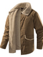 billige Herrejakker og -frakker-Herre Frakke Casual jakke Sherpa jakke Frakke Grøn Sort Lysebrun Afslappet udendørs Vinter S M L XL XXL