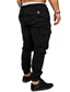 お買い得  カーゴパンツ-男性用 ベーシック ジョガー パンツ ズボン ドローストリング 複数のポケット 全長 パンツ ソリッド ミディアムウエスト ホワイト ブラック ブルー アーミーグリーン カーキ色 S M L XL XXL