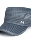 billige Hatte til mænd-Herre Hat Baseball kasket Flad kasket Trucker Hat udendørs Daglig Net Justerbar spænde Bogstaver Bærbar Åndbart Sort