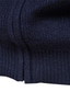 tanie sweter męski sweter-Męskie Sweter Rozpinany Prążkowany Robić na drutach Zamek Dzianiny Czyste kolory Stójka Ogrzewacze Współczesny współczesny Dzienne zużycie Urlop Odzież Zima Jesień Ciemnoszary Granatowy S M L