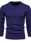 cheap Men&#039;s Pullover Sweater-Men&#039;s Pullover Ribbed Knit Knitted Pure Color Round Keep Warm Modern Contemporary Daily Wear Going out Clothing Apparel Winter Fall Wine Black S M L / Long Sleeve / Long Sleeve