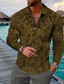levne 3D polo na zip-Pánské Polo trička Golfová košile Grafika Přehnutý Žlutá Armádní zelená Rubínově červená Námořnická modř Vodní modrá 3D tisk Venkovní ulice Dlouhý rukáv Zip Tisk Oblečení Módní Designové Na běžn