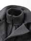 cheap Trench Coat-Men&#039;s Overcoat Wool Coat Trench Coat Winter Long Wool Woolen Solid Colored Active Daily Black Camel Gray