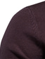 cheap Men&#039;s Pullover Sweater-Men&#039;s Pullover Ribbed Knit Knitted Pure Color Round Keep Warm Modern Contemporary Daily Wear Going out Clothing Apparel Winter Fall Wine Black S M L / Long Sleeve / Long Sleeve