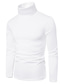 billige Casual T-shirts til mænd-efterår vinter stil afslappet mode herre en kode ren farve plus fløjls højhalset skjorte langærmet t-shirt