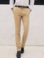 Χαμηλού Κόστους casual παντελόνι-Ανδρικά Παντελόνια Casual παντελόνι Ισιο πόδι Σκέτο Άνεση Αναπνέει Πλήρες μήκος Μοντέρνα Καθημερινό Αζούρ Μαύρο Μικροελαστικό