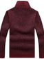 cheap Men&#039;s Pullover Sweater-Men&#039;s Fleece Sweater Pullover Ribbed Knit Cropped Knitted Solid Color Turtleneck Keep Warm Modern Contemporary Work Daily Wear Clothing Apparel Spring &amp;  Fall Wine Blue M L XL / Long Sleeve / Weekend