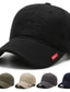 رخيصةأون قبعات الرجال-رجالي قبعة قبعة البيسبول الأماكن المفتوحة مناسب للبس اليومي مشغول مشبك قابل للتعديل أحرف المحمول متنفس أسود