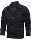 cheap Men&#039;s Jackets &amp; Coats-Men&#039;s Casual Jacket Durable Casual / Daily Daily Wear Vacation To-Go Zipper Lapel Warm Ups Comfort Leisure Jacket Outerwear Solid / Plain Color Pocket Black / Winter