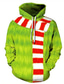 abordables sweats à capuche de Noël pour hommes-Sweats à capuche pour hommes à capuche à manches longues vert bleu animal grande taille basique pull à capuche